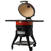 Hochwertiger Kamado Joe Grill mit digitaler Steuerung, ideal für BBQ, Grillen und Räuchern.