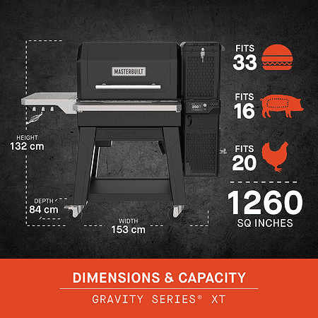 MASTERBUILT Gravity Series XT Digitaler Holzkohlegrill und Smoker-14