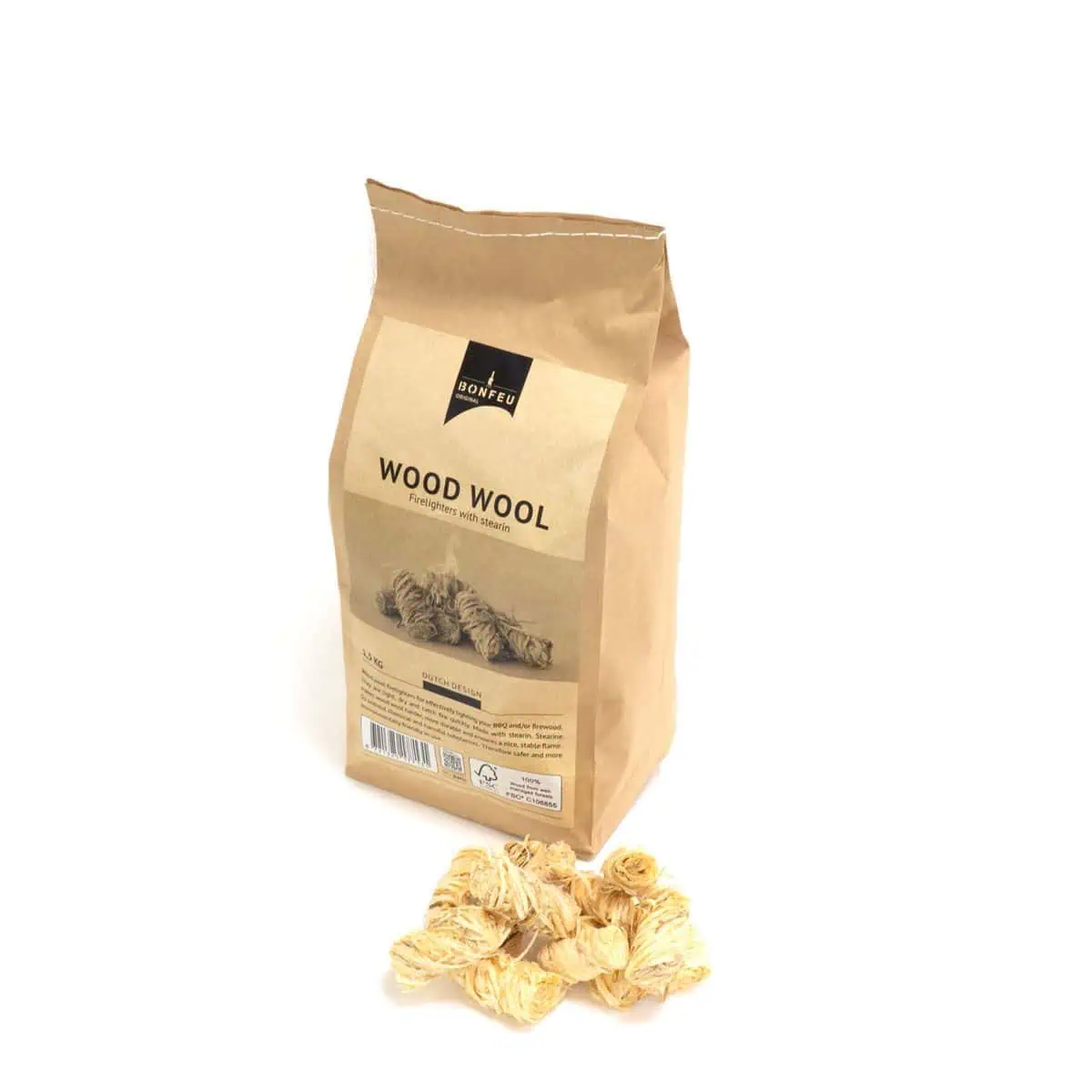 BonFeu BonFeu Woodwool 1,5kg +/- 130 pc – Bild 1 | Art.-Nr. BW.02 BonFeu BonFeu Woodwool 1,5kg +/- 130 pc – Produktbild 1 | Art.-Nr. BW.02