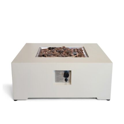 Happy Cocooning Estate Square 88 Gas-Feuertisch in Beige