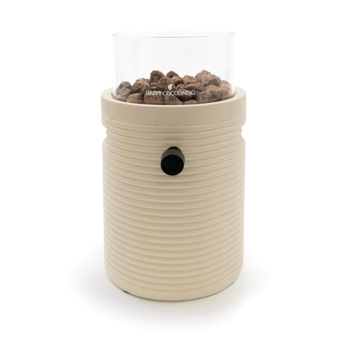 Happy Cocooning Lumi Groove Tischfeuer in Beige