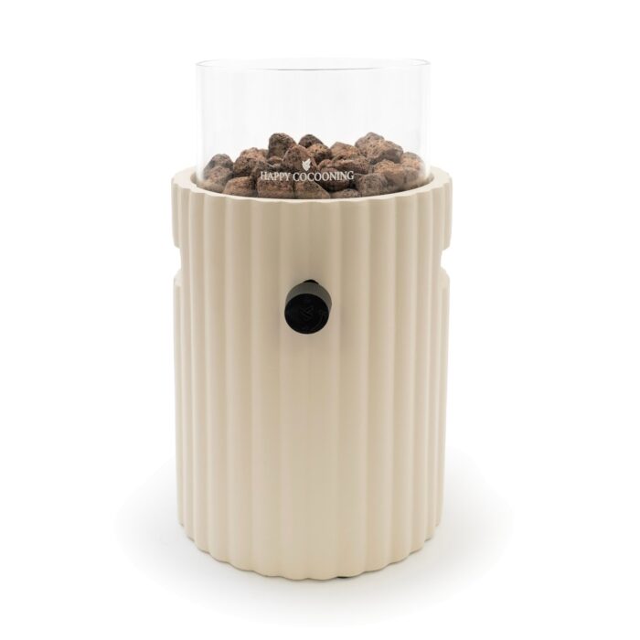 Happy Cocooning Lumi Rib Tischfeuer in Beige