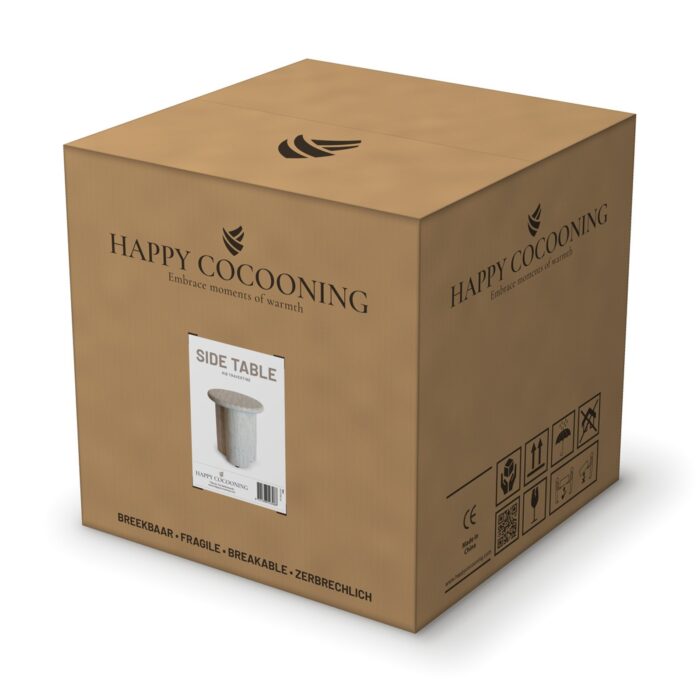 Happy Cocooning Side Table Rib Beistelltisch in Travertin, Ansicht 2