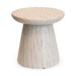 Happy Cocooning Side Table Round Beistelltisch in Travertin