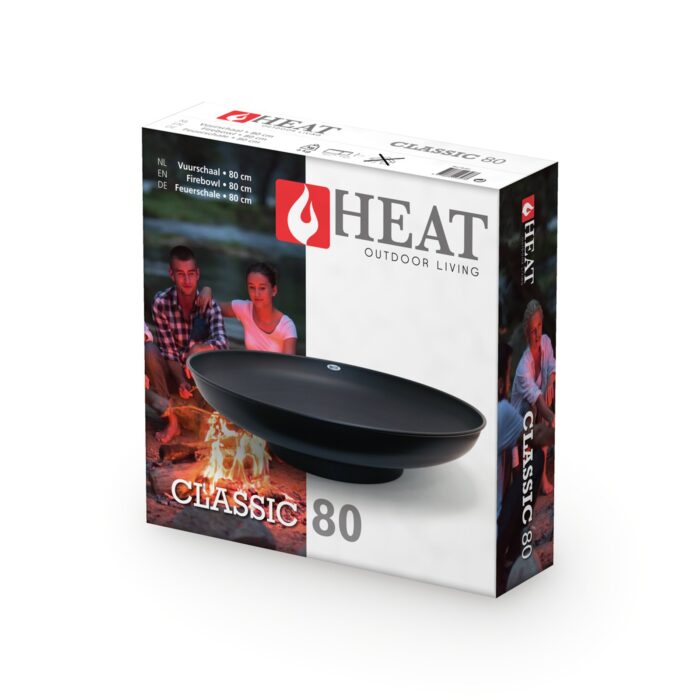 HEAT Classic 80 Feuerschale in Schwarz, Ansicht 2