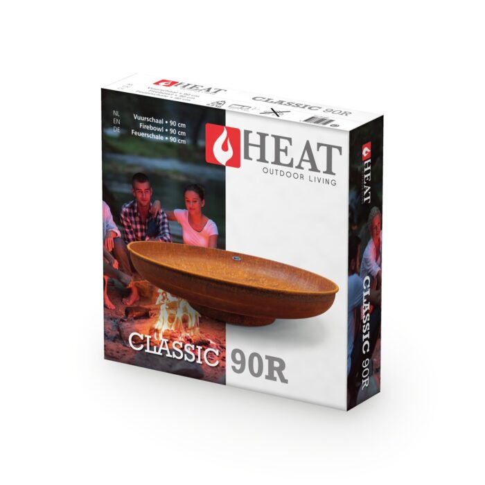 HEAT Classic 90 Feuerschale in Rost, Ansicht 2