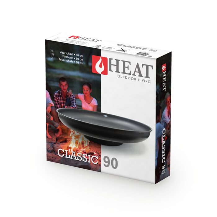 HEAT Classic 90 Feuerschale in Schwarz, Ansicht 2