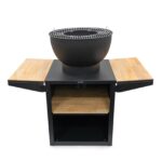 HEAT Kjok Outdoor-Küche mit Feuerschale in Schwarz, Ansicht 3
