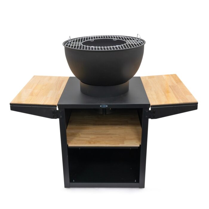 HEAT Kjok Outdoor-Küche mit Feuerschale in Schwarz, Ansicht 3