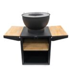 HEAT Kjok Outdoor-Küche mit Feuerschale in Schwarz, Ansicht 4