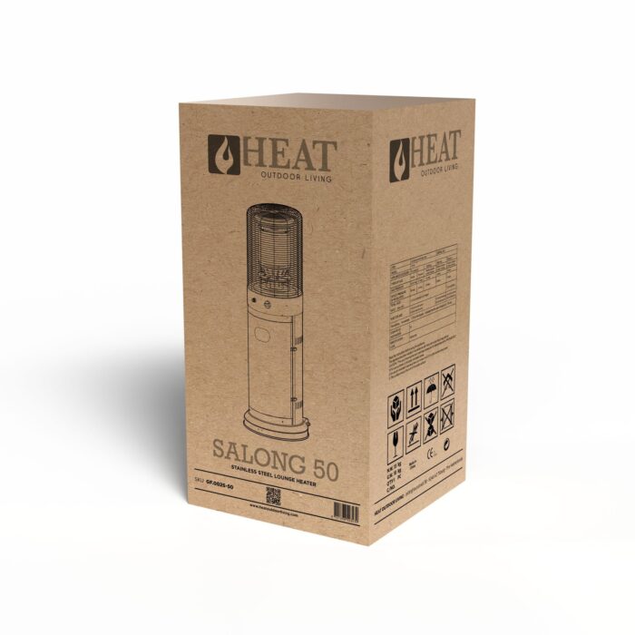 HEAT Salong Lounge Terrassenheizer in Edelstahl, Ansicht 2