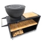 HEAT Trolle Outdoor-Küche mit Feuerschale in Schwarz, Ansicht 5