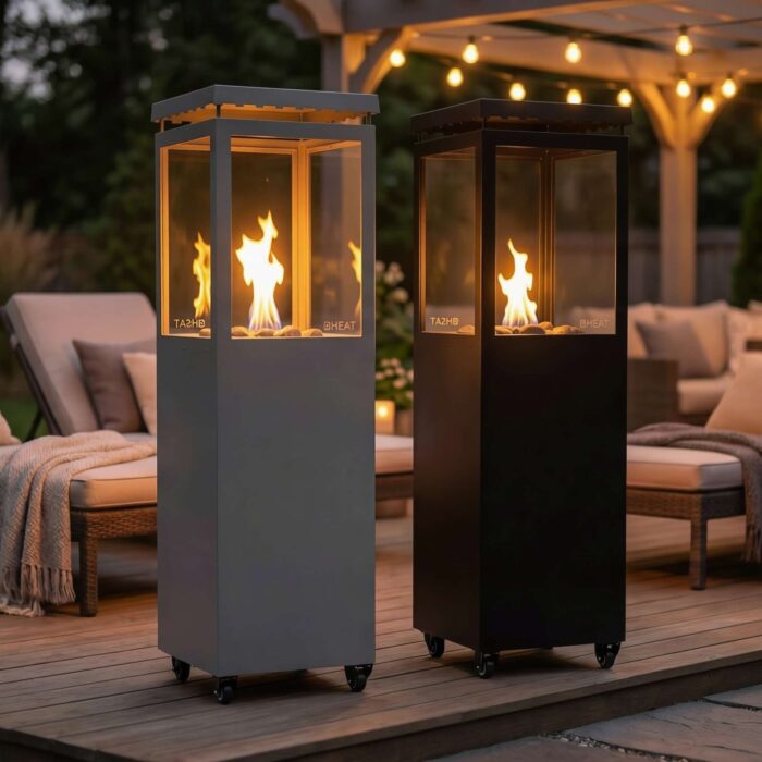 HEAT Utevarme Terrassenheizer in Anthrazit, Ansicht 4