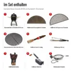 Inhalt: Kamado Bono Grande Ø 59 cm Komplett-Starterset