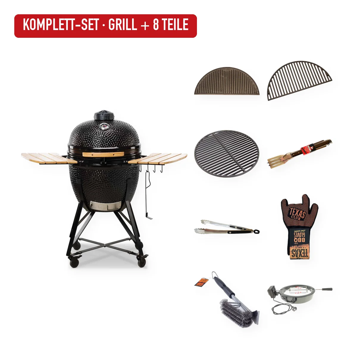 Kamado Bono Grande Ø 59 cm Komplett-Starterset Kamado Bono Grande Ø 59 cm Komplett-Starterset