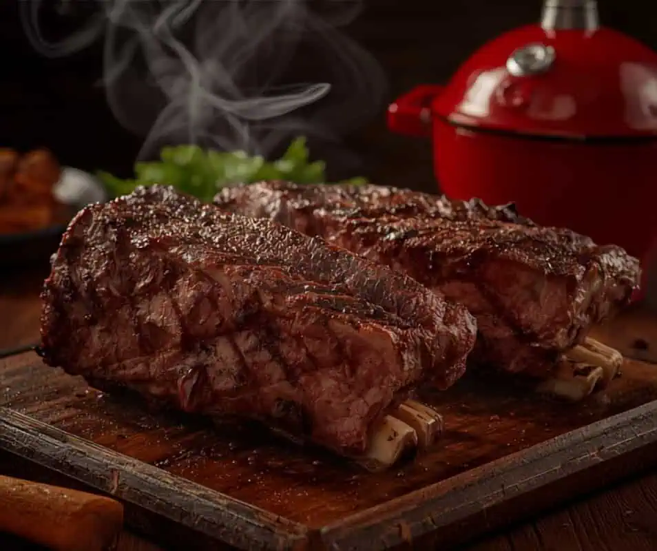 Beef Short Ribs – dicke Rinderrippen Low & Slow gesmokt — Rezept vom Keramikgrill