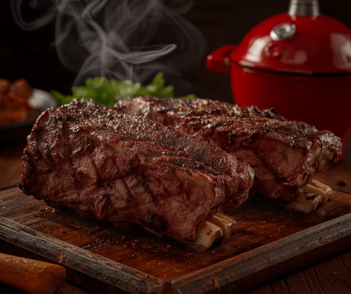 Beef Short Ribs – dicke Rinderrippen Low & Slow gesmokt — Rezept vom Keramikgrill