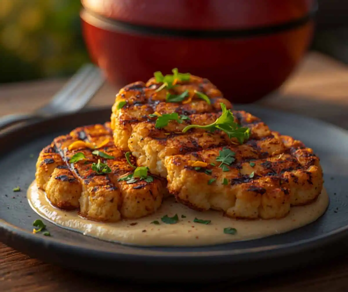 Blumenkohlsteaks mit BBQ-Rub – das Gemüse-Steak vom Keramikgrill — Rezept vom Keramikgrill