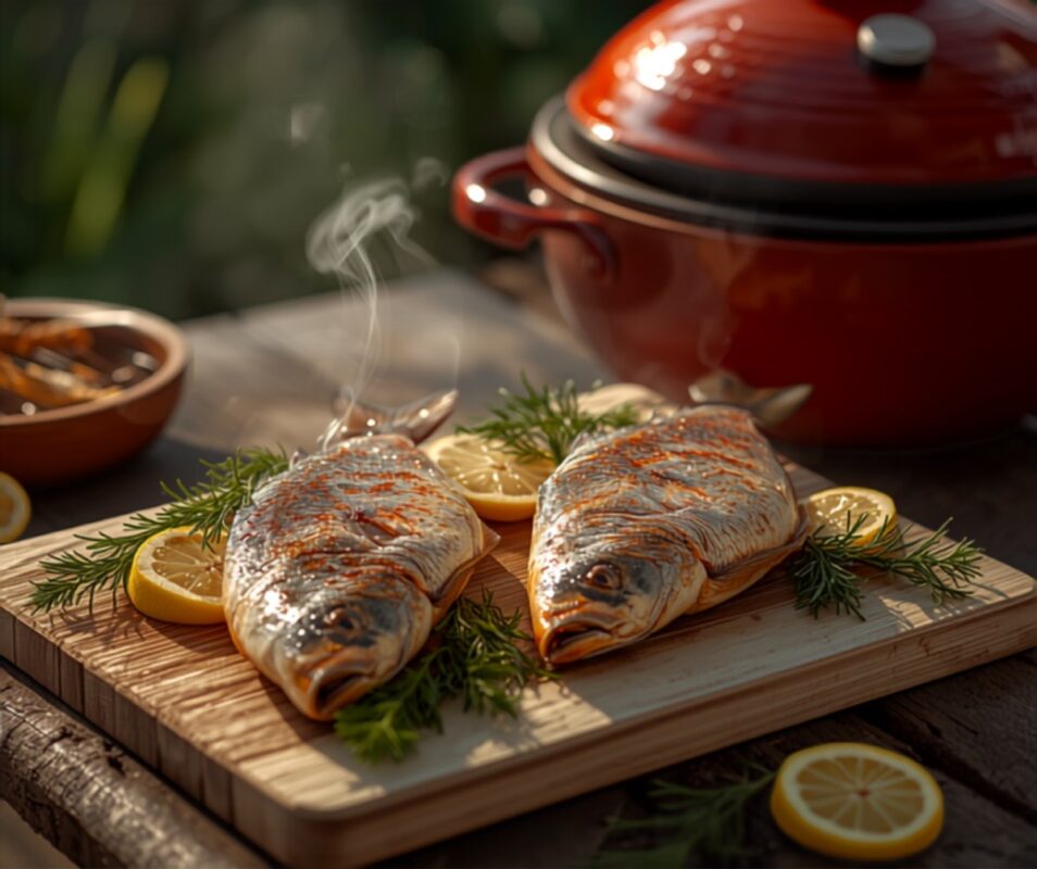 Geräucherte Forelle vom Kamado – heißgeräuchert mit Buchenholz — Rezept vom Keramikgrill
