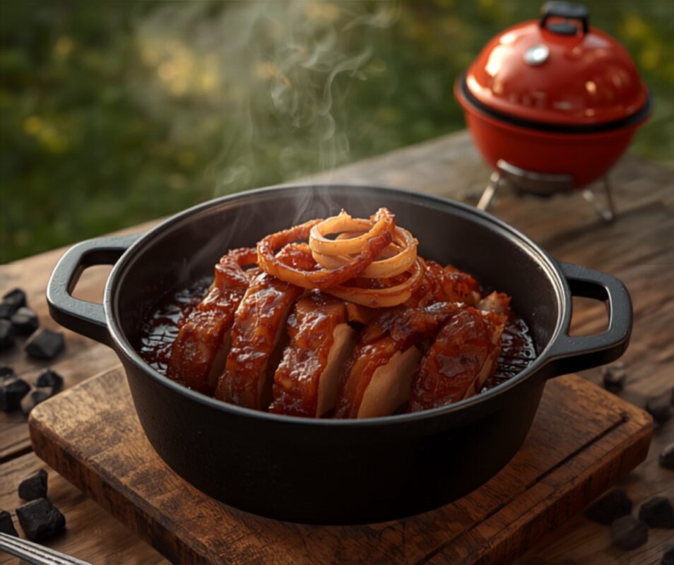 Schichtfleisch aus dem Dutch Oven – der deftige BBQ-Klassiker — Rezept vom Keramikgrill