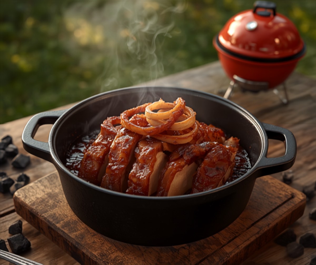 Schichtfleisch aus dem Dutch Oven – der deftige BBQ-Klassiker — Rezept vom Keramikgrill