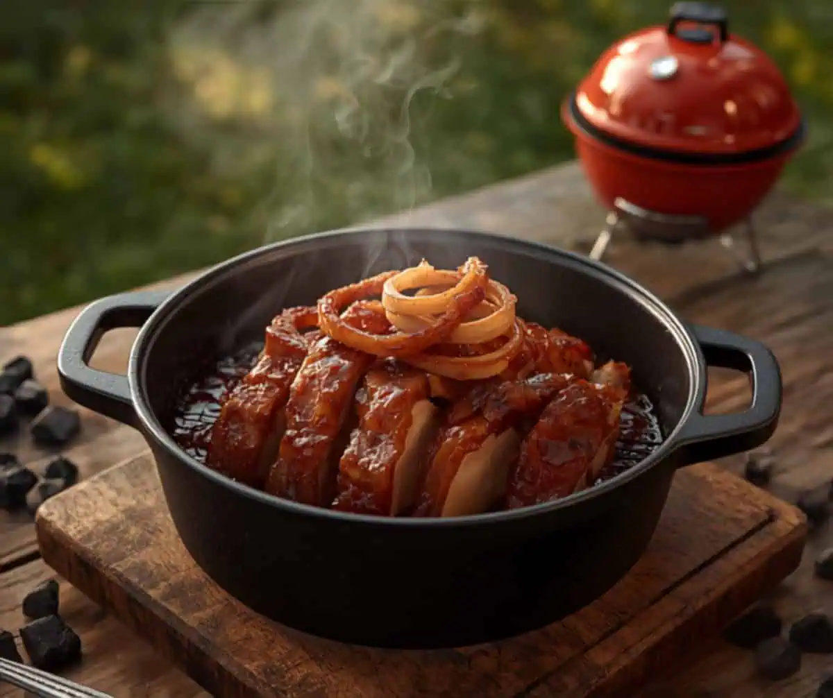 Schichtfleisch aus dem Dutch Oven – der deftige BBQ-Klassiker — Rezept vom Keramikgrill